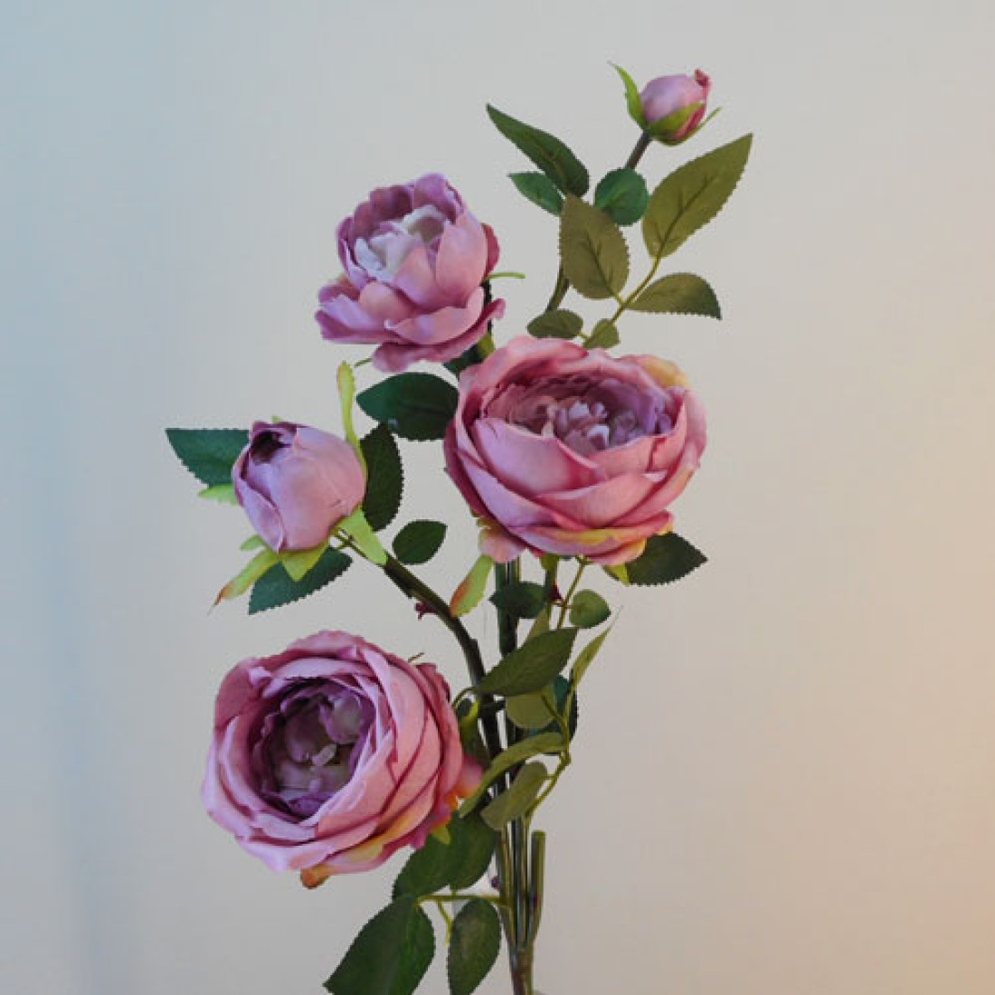Artificial Cabbage Roses Spray Dusky Pink 87cm Artificial Flowers